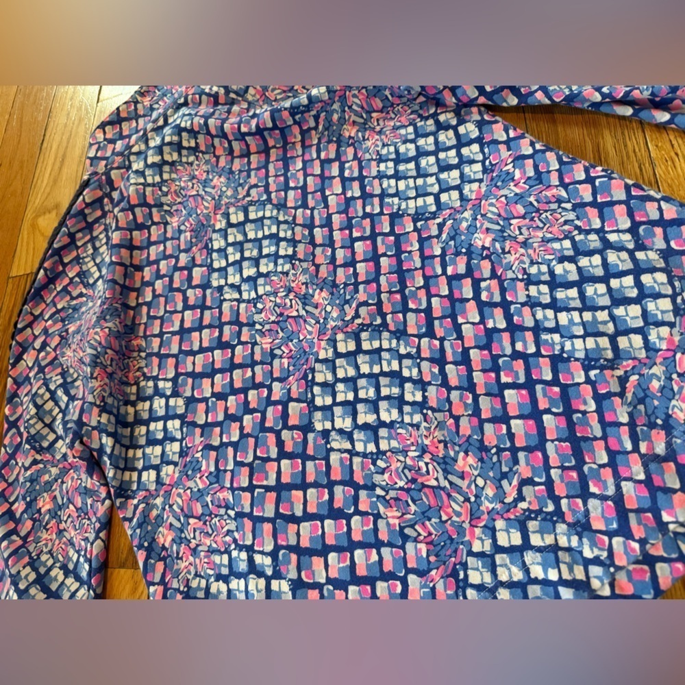 Lilly Pulitzer UPF 50+ Skipper Popover Multi Royal Purple Jacket Women’s Size M - Picture 10 of 15